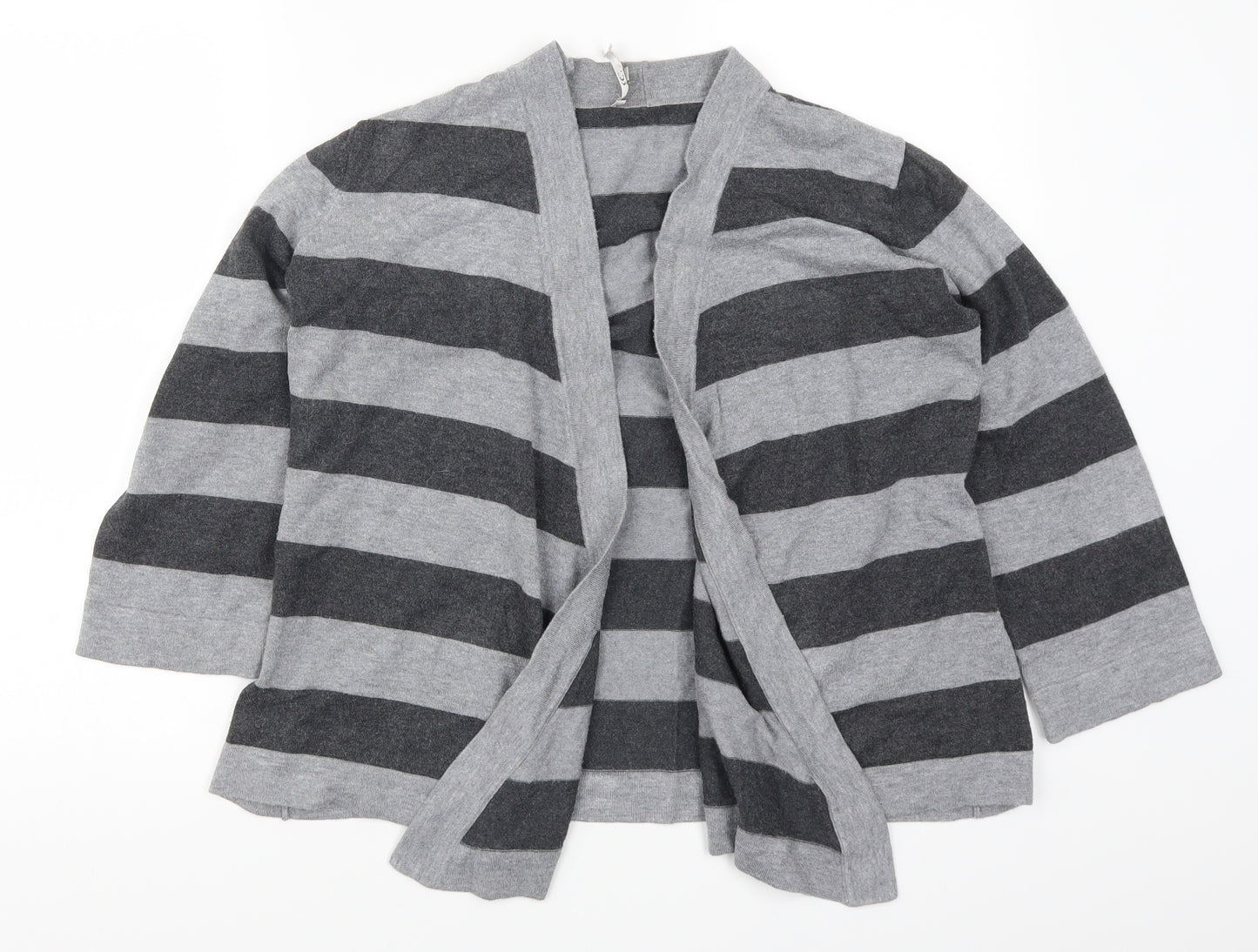 Country Casuals Womens Grey Striped  Cardigan Jumper Size M