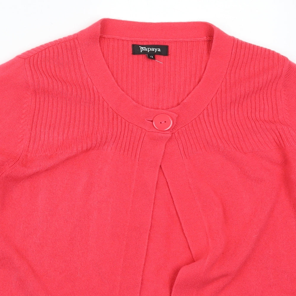 Papaya Womens Pink   Cardigan Jumper Size 12