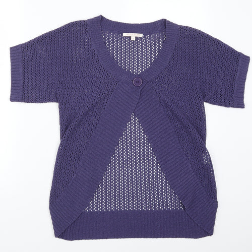 Anna Rose Womens Purple  Knit Cardigan Jumper Size M