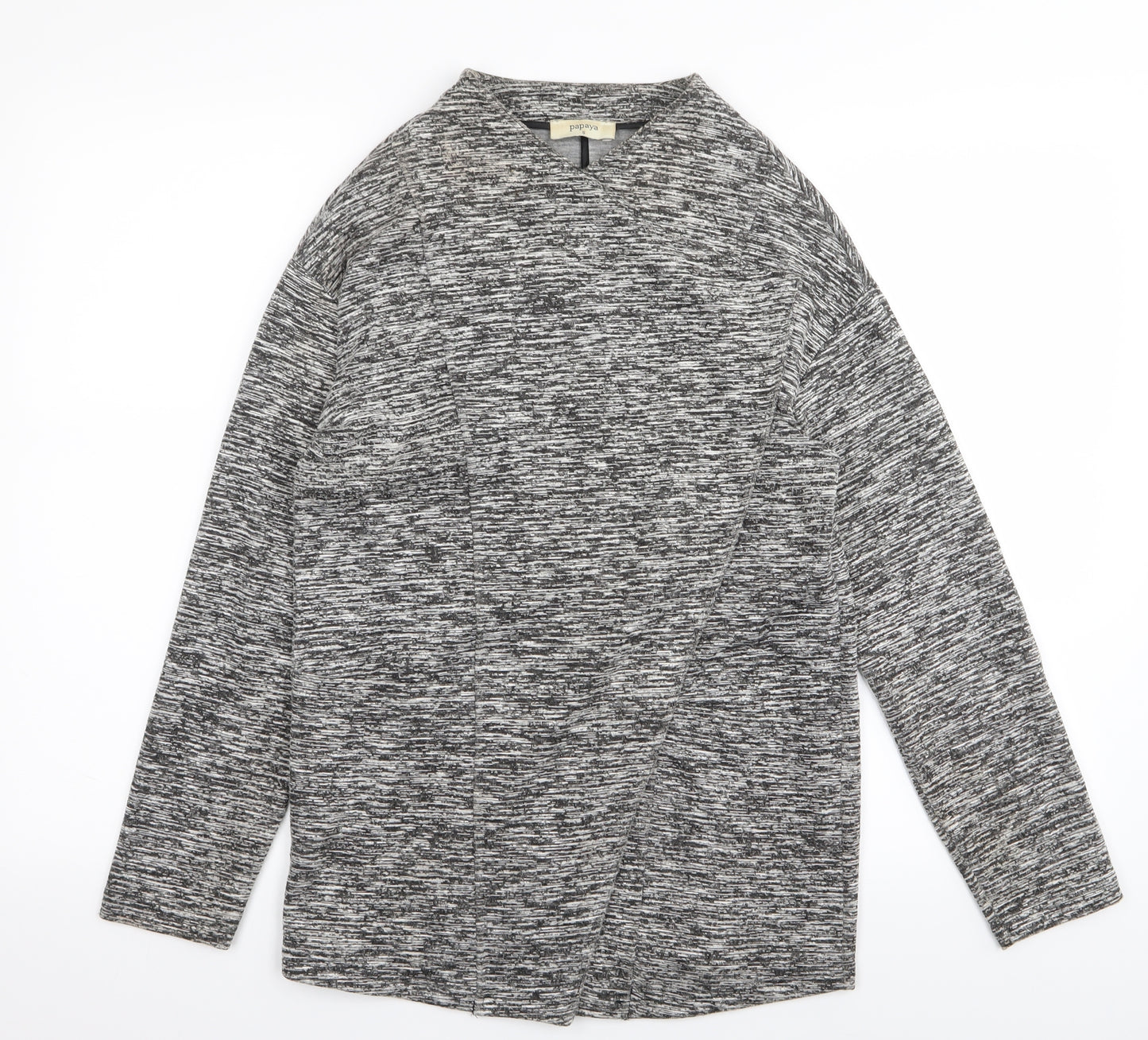 Papaya Womens Grey   Wrap Jumper Size S