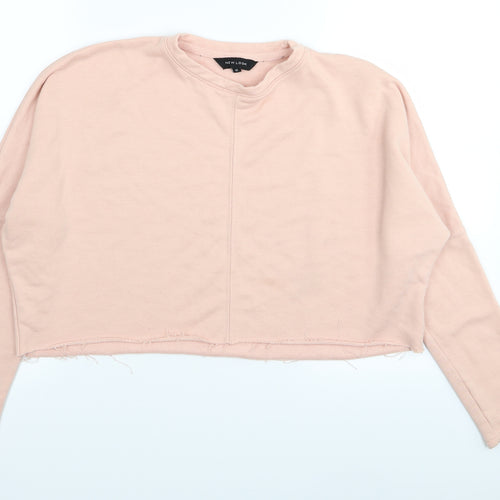New Look Womens Pink   Pullover Jumper Size 10  - crop