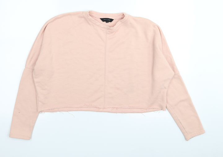 New Look Womens Pink   Pullover Jumper Size 10  - crop