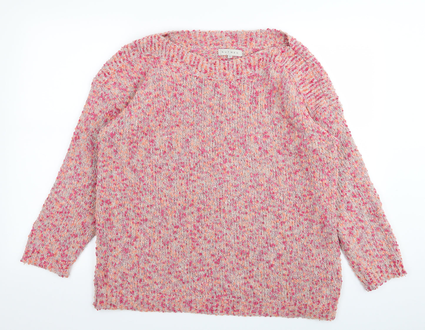 Nutmeg Womens Pink   Pullover Jumper Size 16