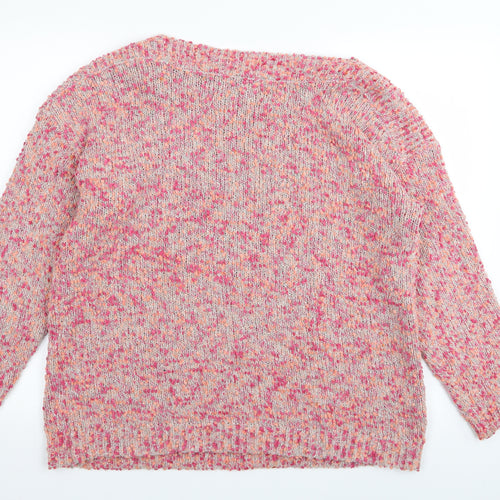 Nutmeg Womens Pink   Pullover Jumper Size 16