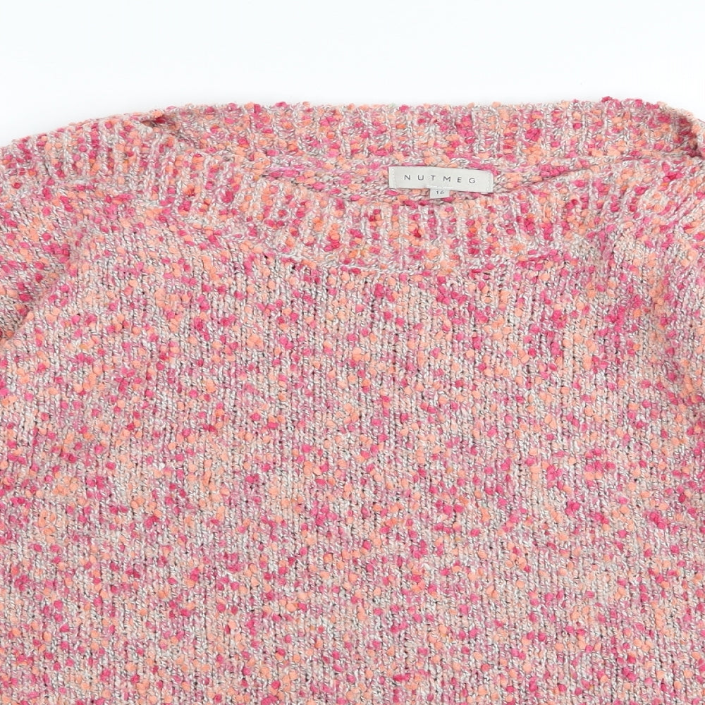 Nutmeg Womens Pink   Pullover Jumper Size 16