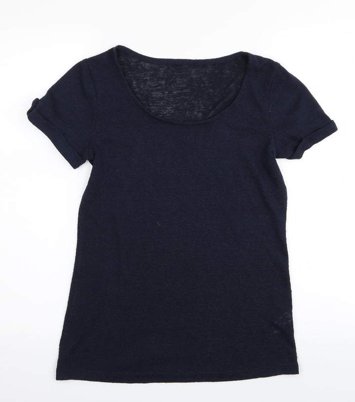 Per Una Womens Blue Basic T-Shirt Size 12