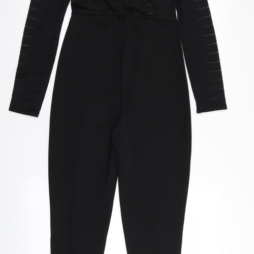 PLT Womens Black Striped  Jumpsuit One-Piece Size 10