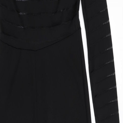 PLT Womens Black Striped  Jumpsuit One-Piece Size 10