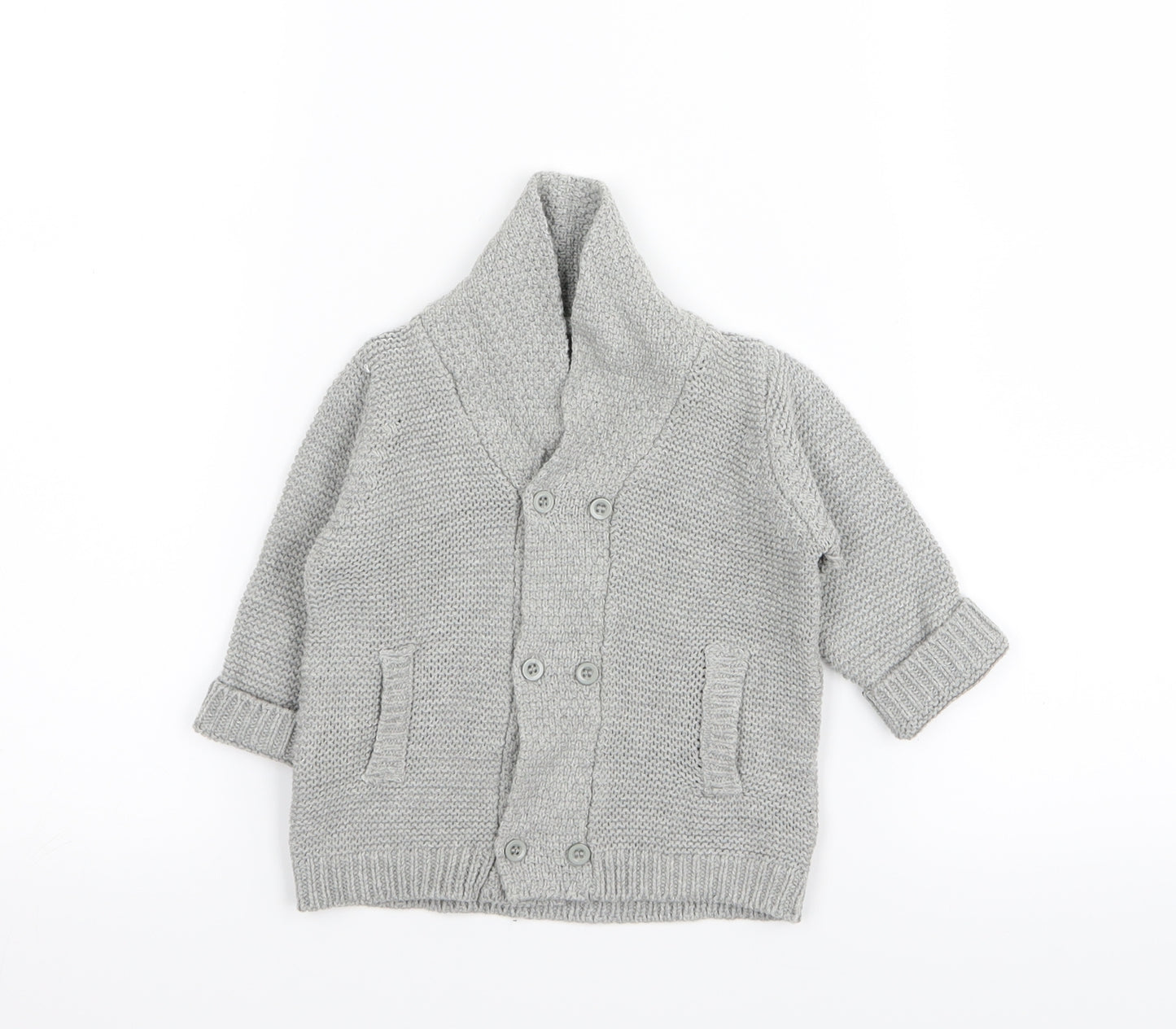 Matalan Boys Grey   Cardigan Jumper Size 3-6 Months