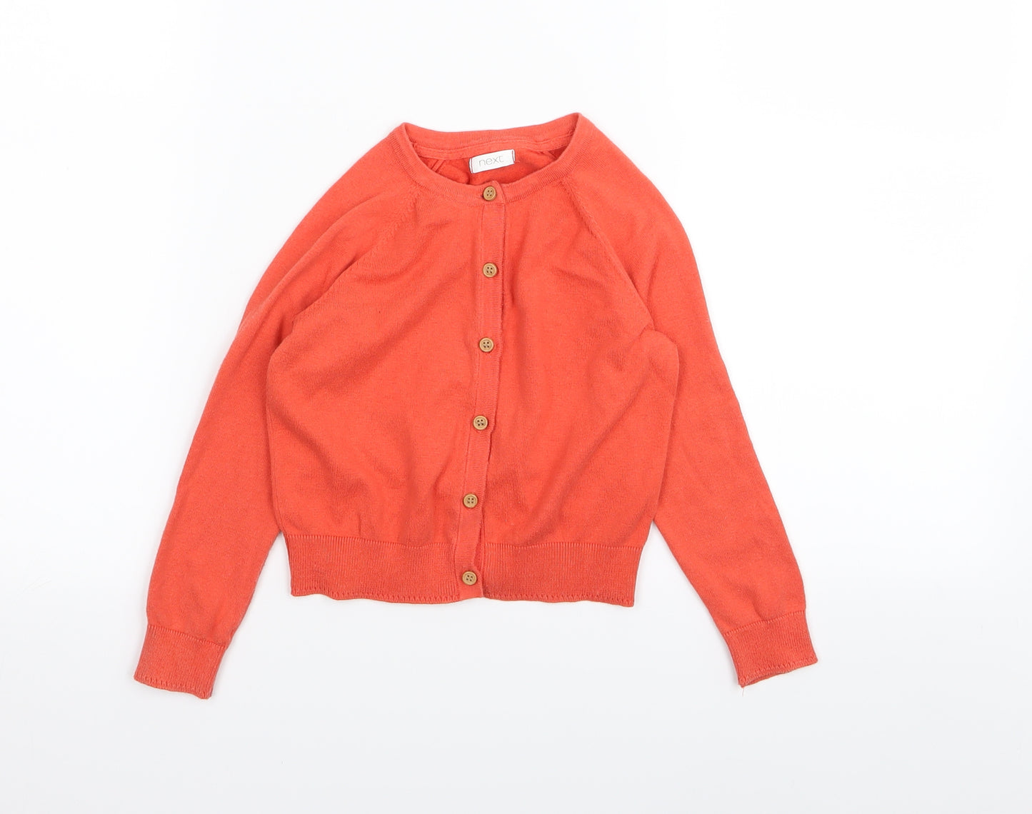 NEXT Girls Orange   Cardigan Jumper Size 4 Years