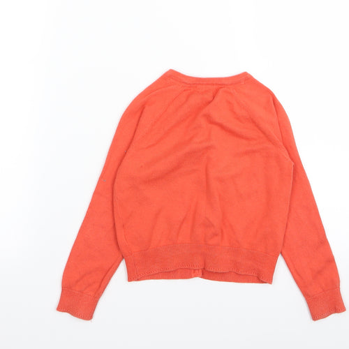 NEXT Girls Orange   Cardigan Jumper Size 4 Years