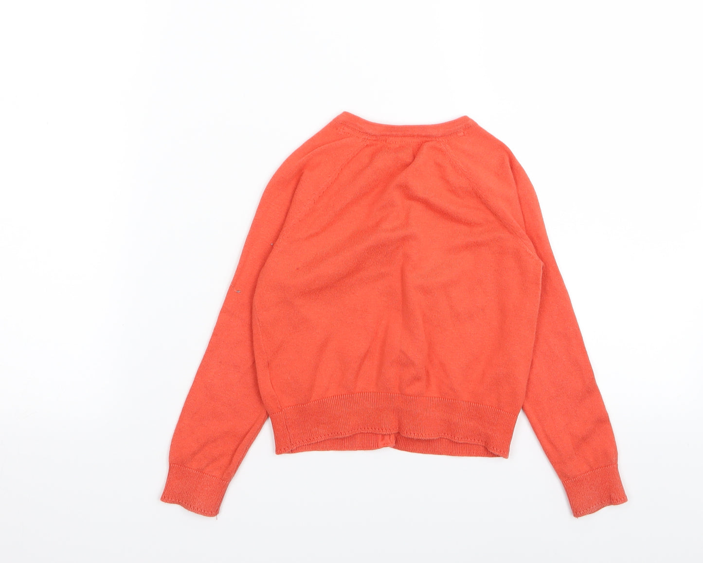 NEXT Girls Orange   Cardigan Jumper Size 4 Years