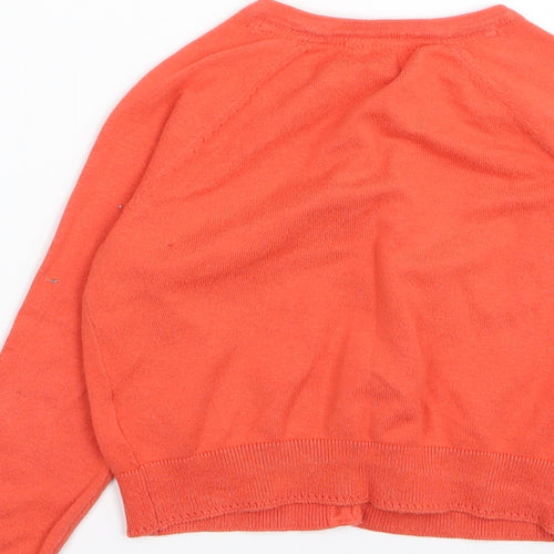 NEXT Girls Orange   Cardigan Jumper Size 4 Years