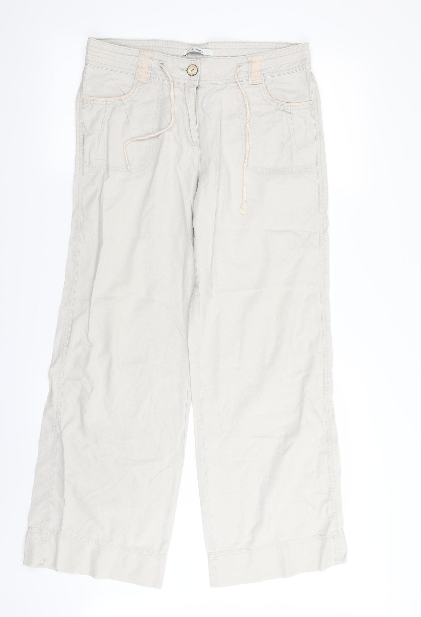 Asda George Womens Beige   Trousers  Size 10 L30 in