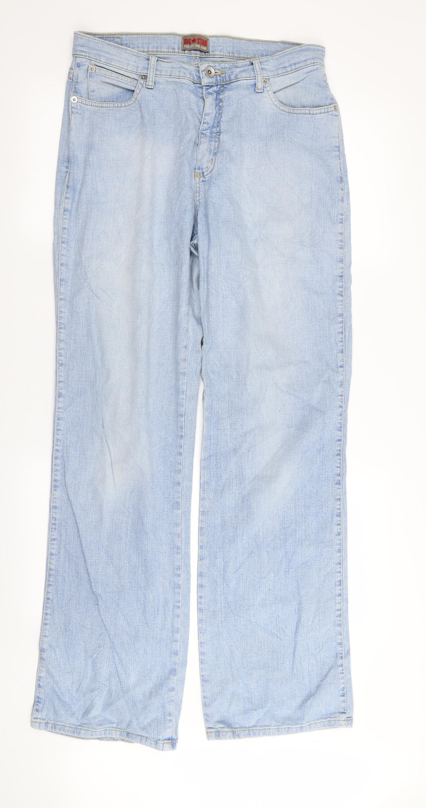 BIG STAR Mens Blue   Bootcut Jeans Size 32 in L32 in
