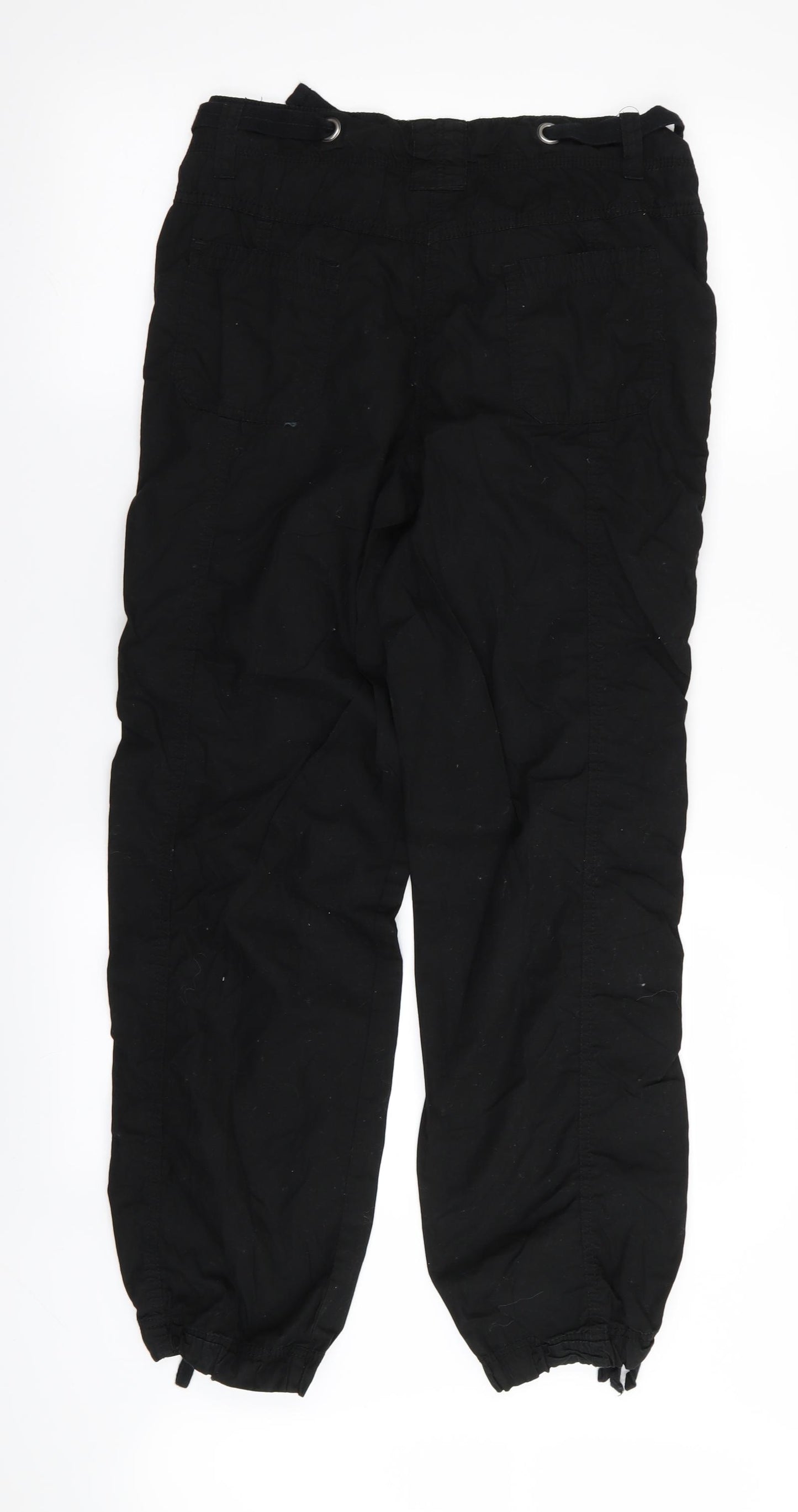 Asda George Womens Black   Cargo Trousers Size 10 L30 in