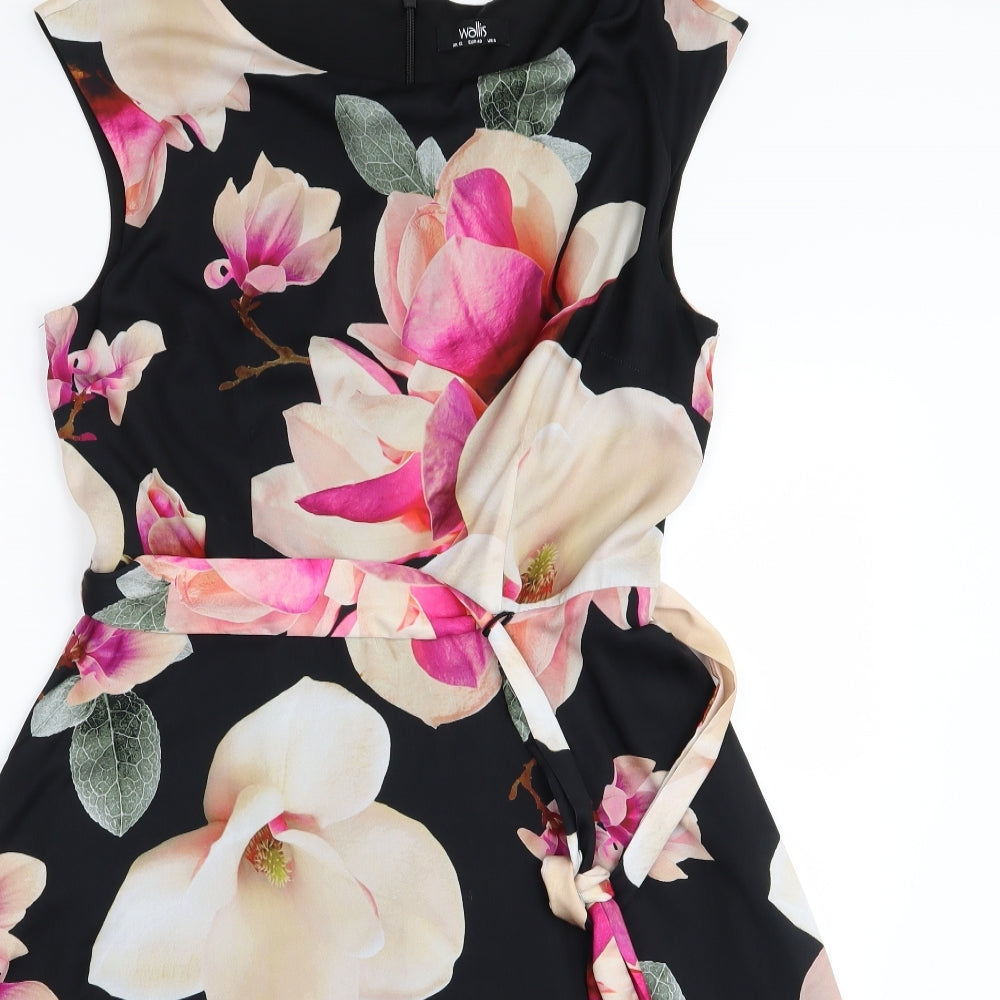 Wallis Womens Multicoloured Floral  Fit & Flare  Size 12
