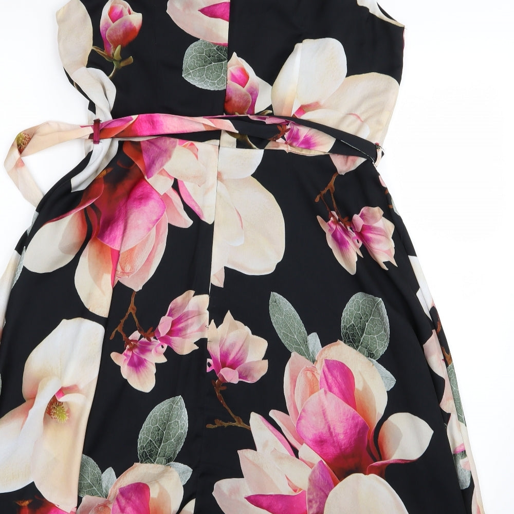 Wallis Womens Multicoloured Floral  Fit & Flare  Size 12