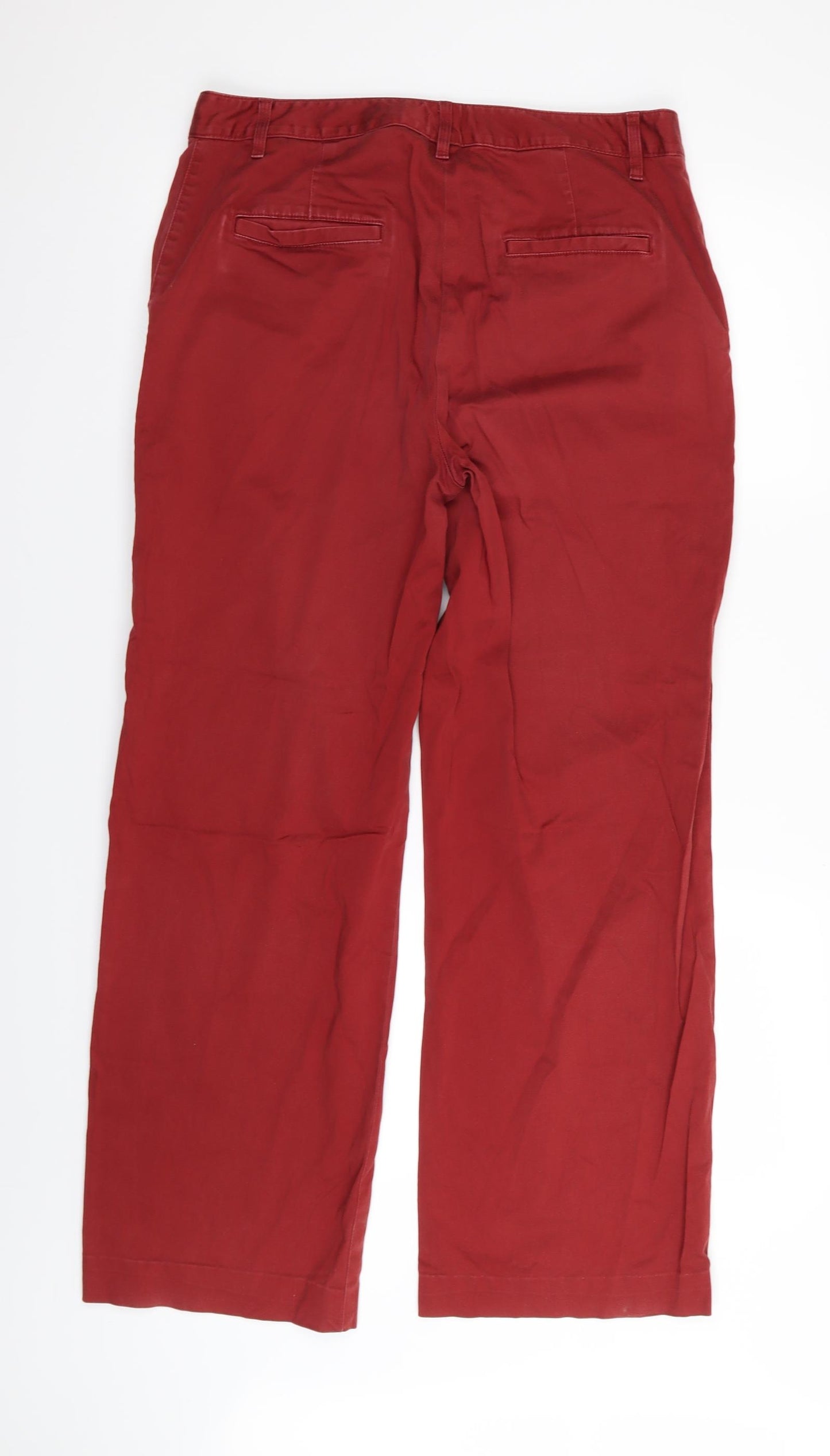 Per Una Womens Red   Chino Trousers Size 12 L30 in