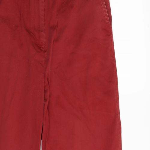 Per Una Womens Red   Chino Trousers Size 12 L30 in