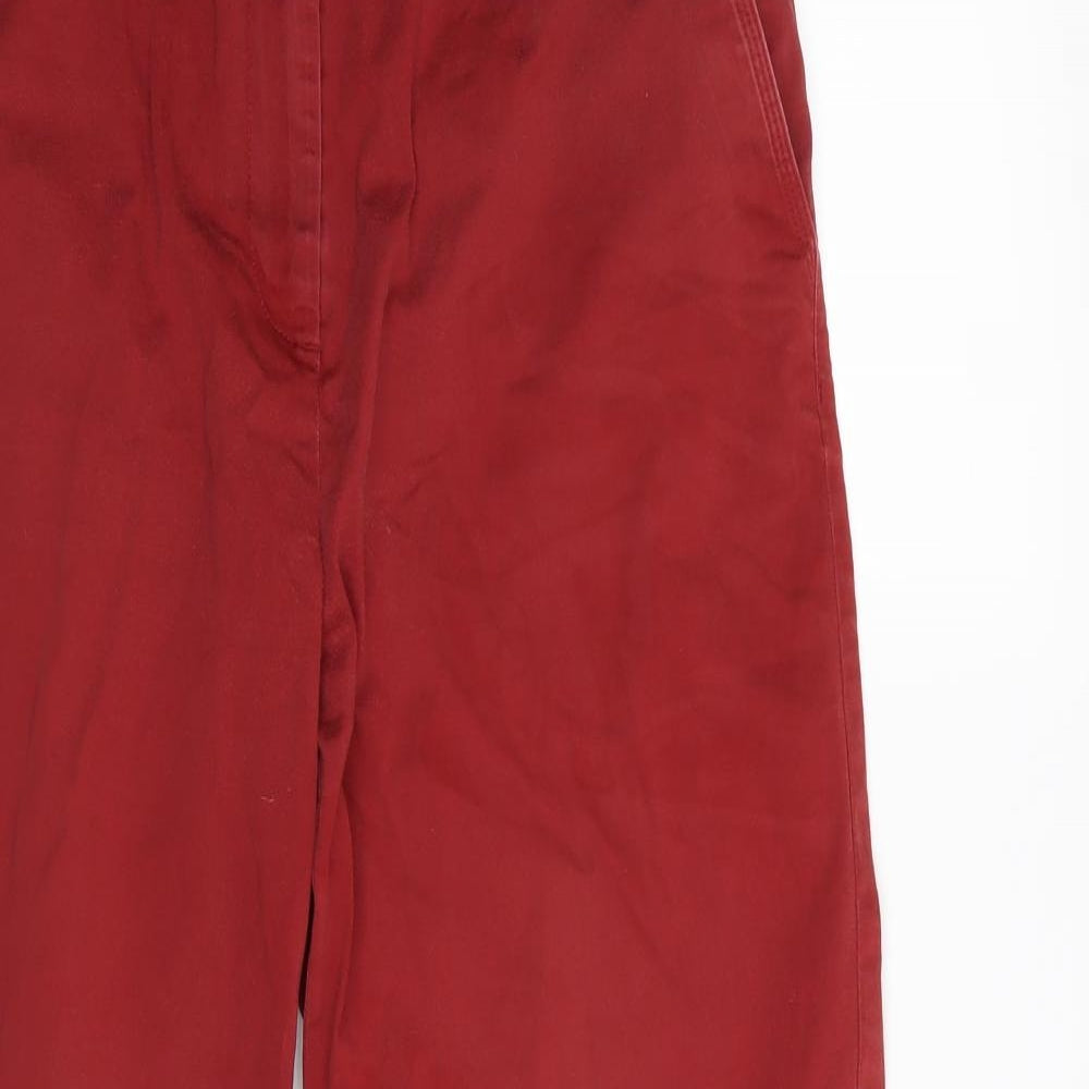 Per Una Womens Red   Chino Trousers Size 12 L30 in
