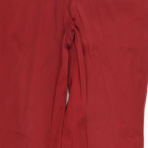 Per Una Womens Red   Chino Trousers Size 12 L30 in