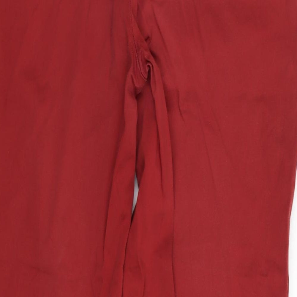 Per Una Womens Red   Chino Trousers Size 12 L30 in