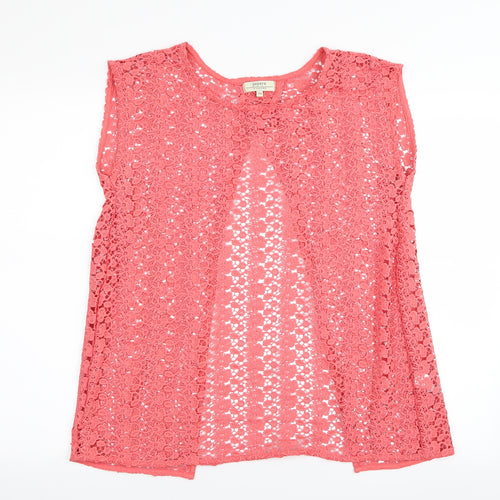 Papaya Womens Pink Floral  Basic T-Shirt Size 10