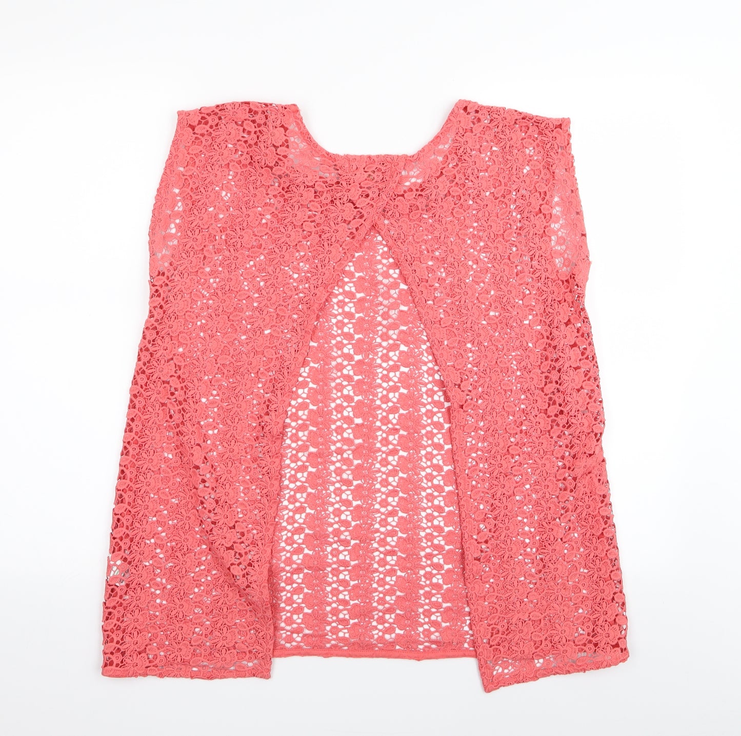Papaya Womens Pink Floral  Basic T-Shirt Size 10