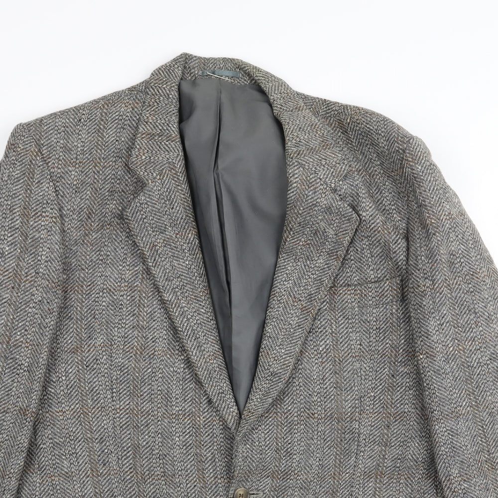 centaur Mens Grey Houndstooth  Jacket Blazer Size 40