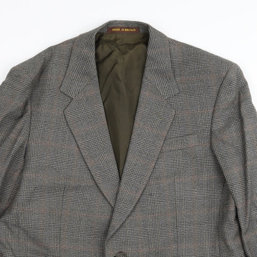 dunn and co Mens Grey Houndstooth  2 Piece Suit Size 40 L27 in