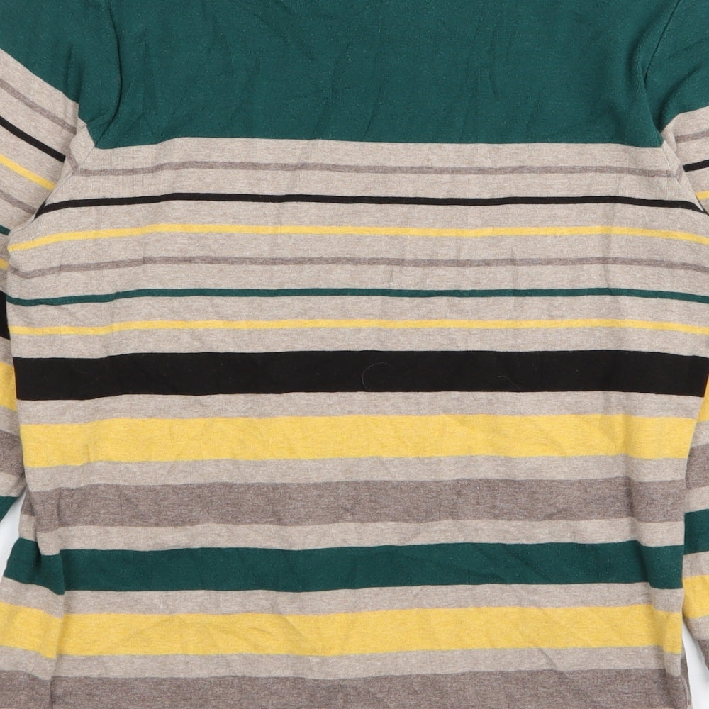 miane Womens Multicoloured Striped  Basic T-Shirt Size M