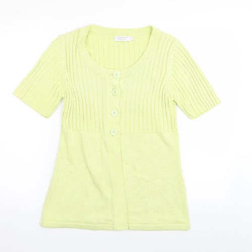 Signature Womens Yellow   Cardigan Jumper Size S