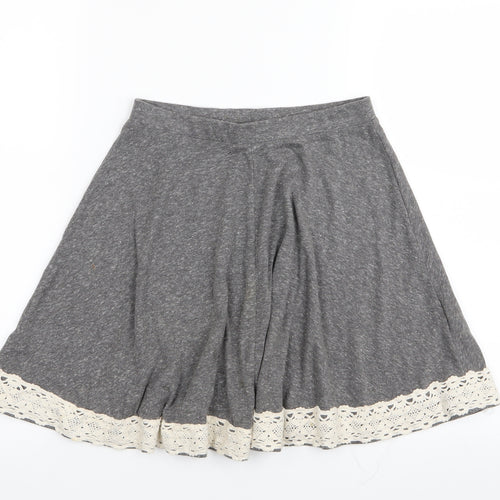 Topshop Womens Grey   Flare Skirt Size 6  - Stretch waistband