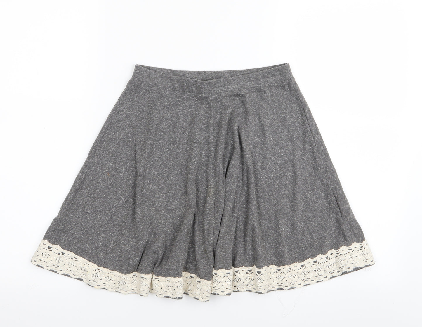Topshop Womens Grey   Flare Skirt Size 6  - Stretch waistband