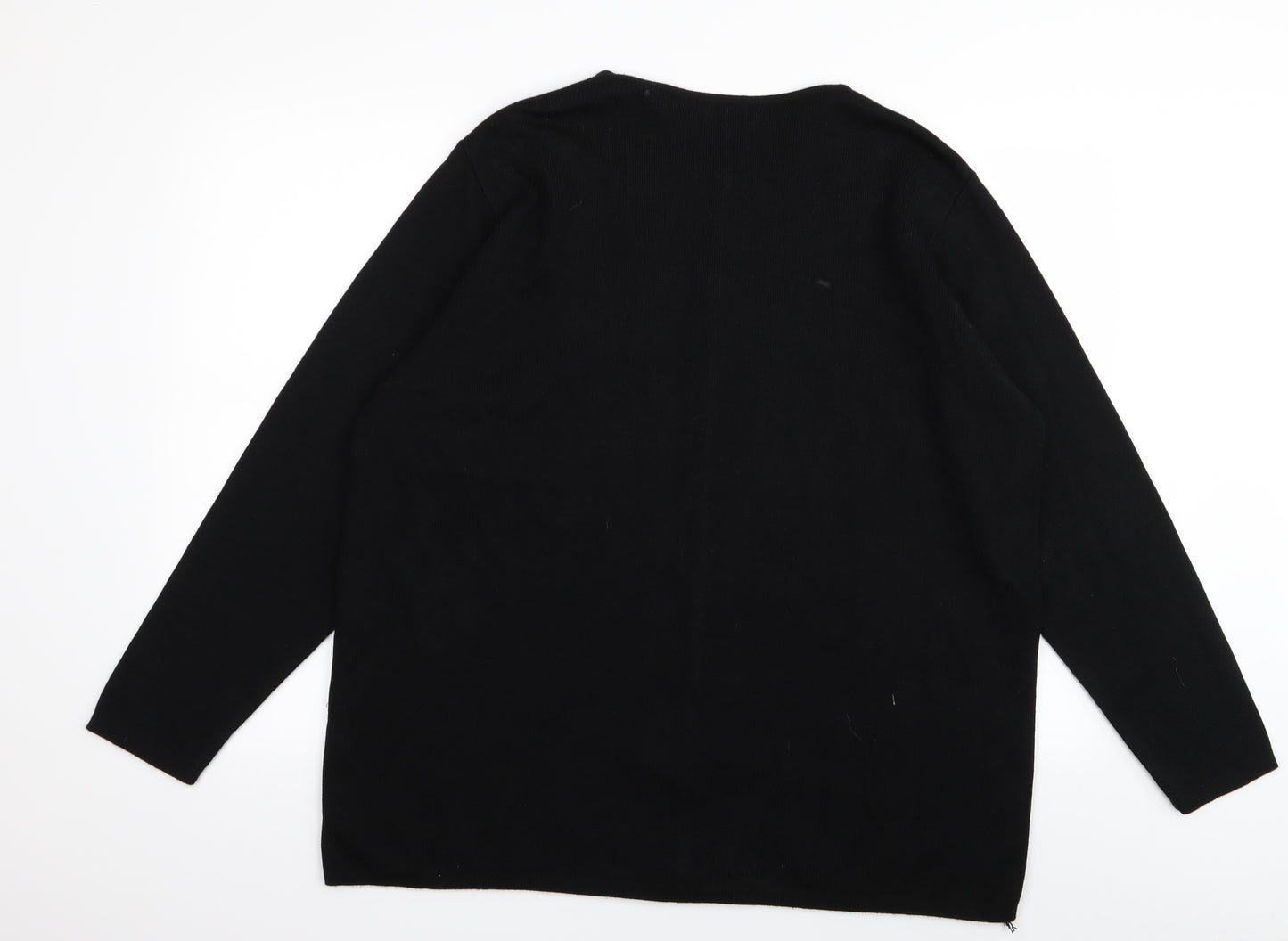 Bonmarché Womens Black Argyle/Diamond  Cardigan Jumper Size XL