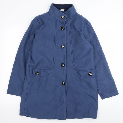 Gabrielle Vicenza Womens Blue   Overcoat Coat Size 10