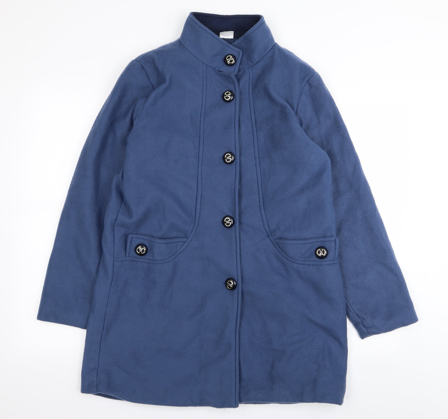 Gabrielle Vicenza Womens Blue   Overcoat Coat Size 10