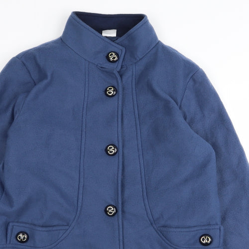 Gabrielle Vicenza Womens Blue   Overcoat Coat Size 10