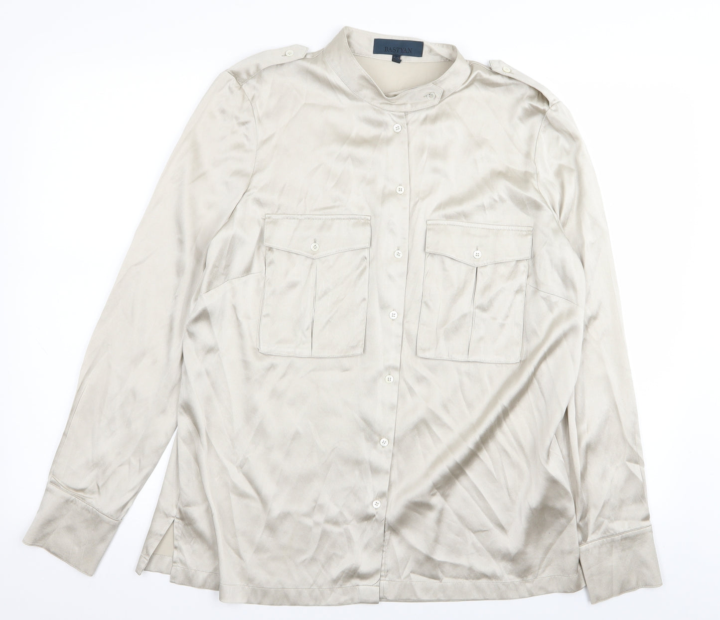 BASTYAN Womens Ivory   Basic Button-Up Size 14