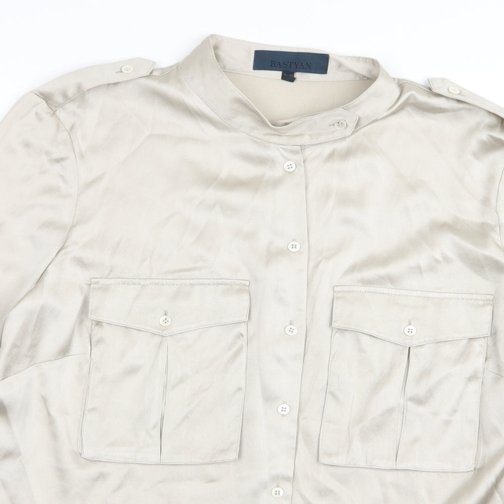 BASTYAN Womens Ivory   Basic Button-Up Size 14
