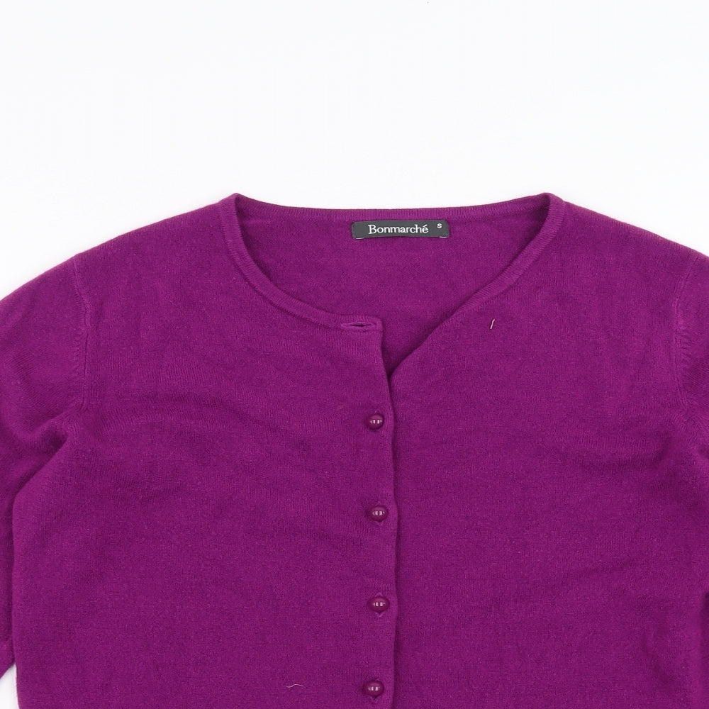 Bonmarché Womens Purple   Cardigan Jumper Size S