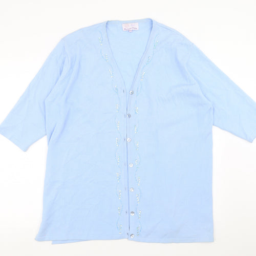 Michele Hope Womens Blue   Cardigan Jumper Size 20