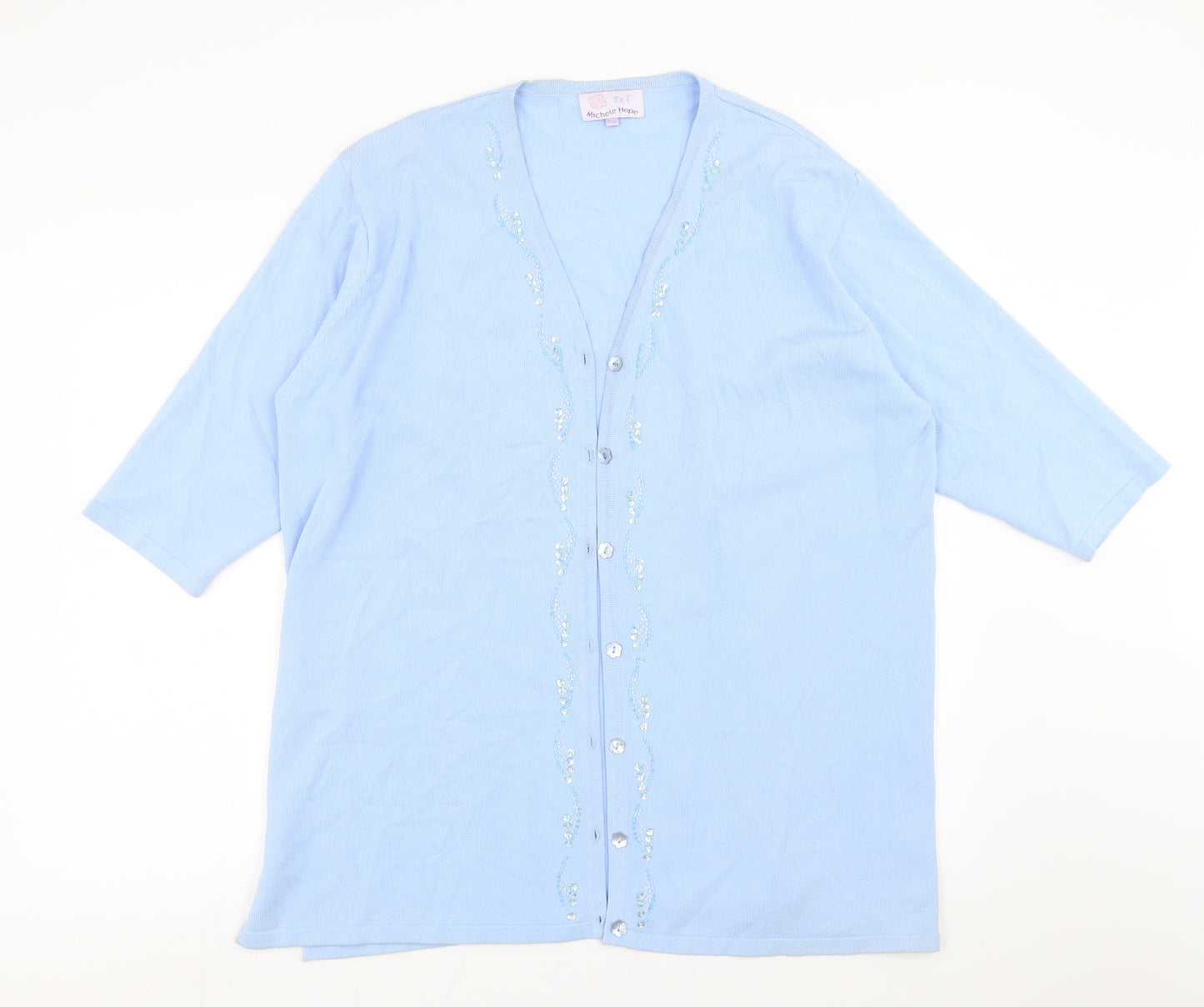 Michele Hope Womens Blue   Cardigan Jumper Size 20