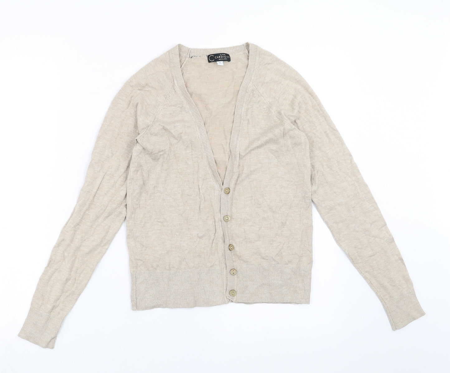 New Look Womens Beige   Cardigan Jumper Size 8