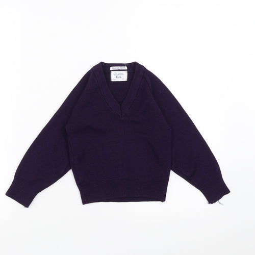 charles Kirk Boys Purple   Pullover Jumper Size 3-4 Years