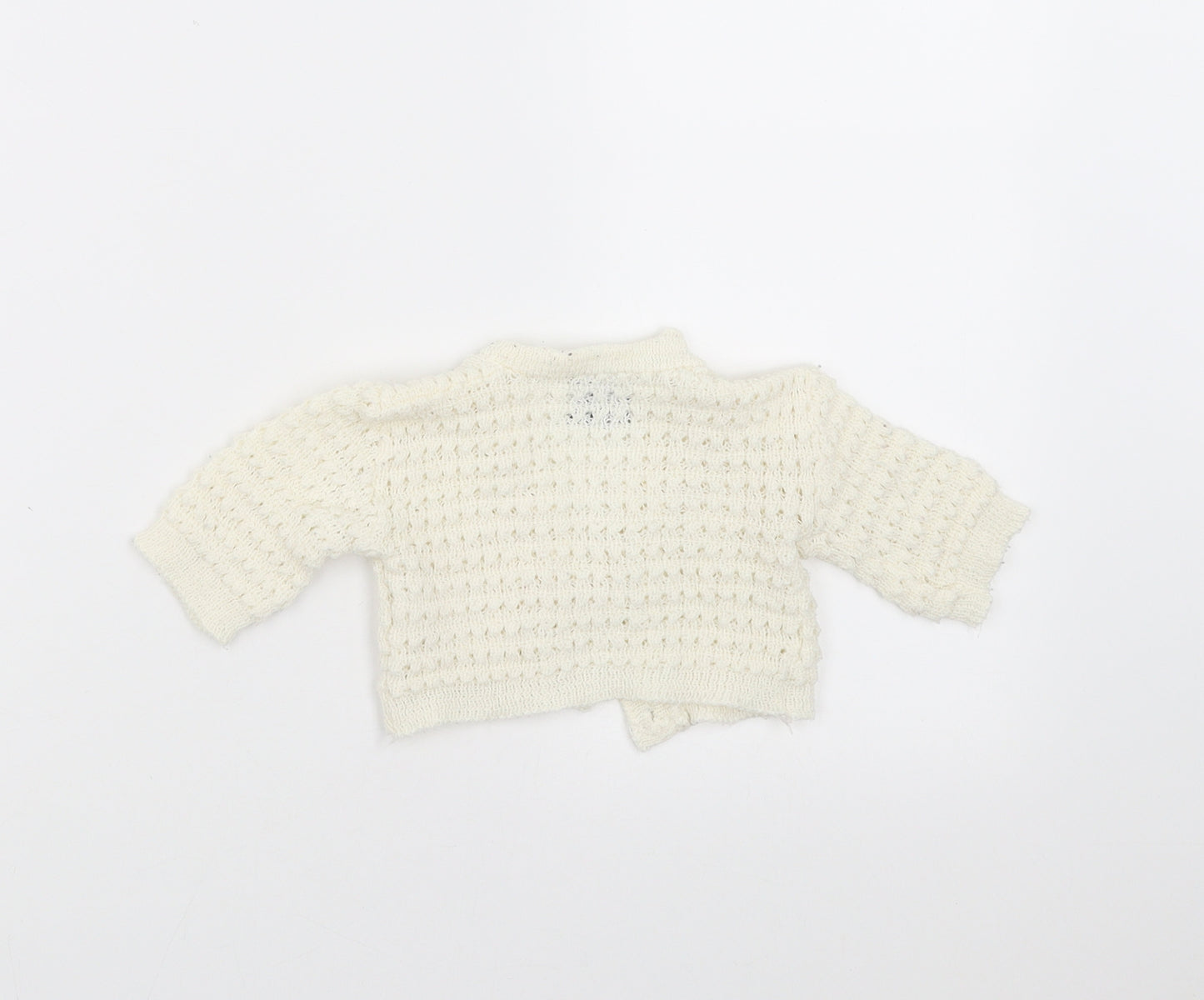 Bebe Bonito Girls White   Cardigan Jumper Size 3-6 Months