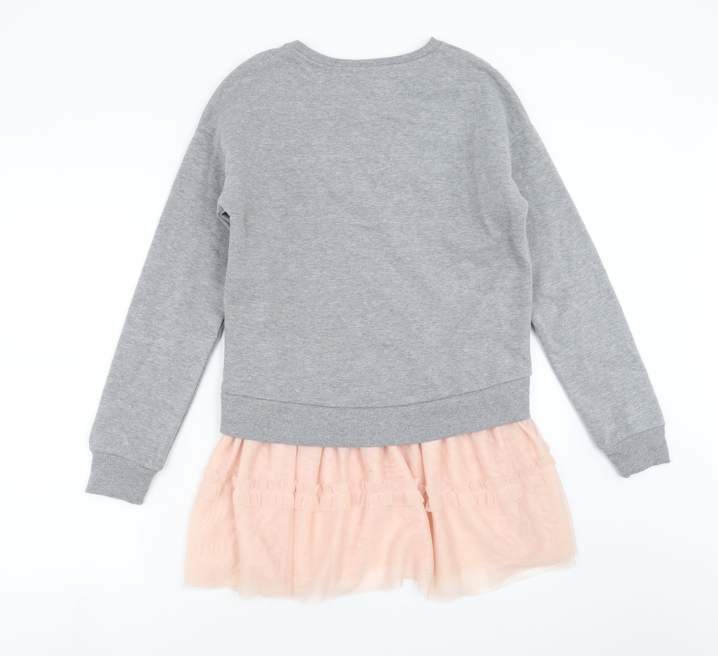 Sainsburys  Girls Grey   Jumper Dress  Size 14 Years  - happy