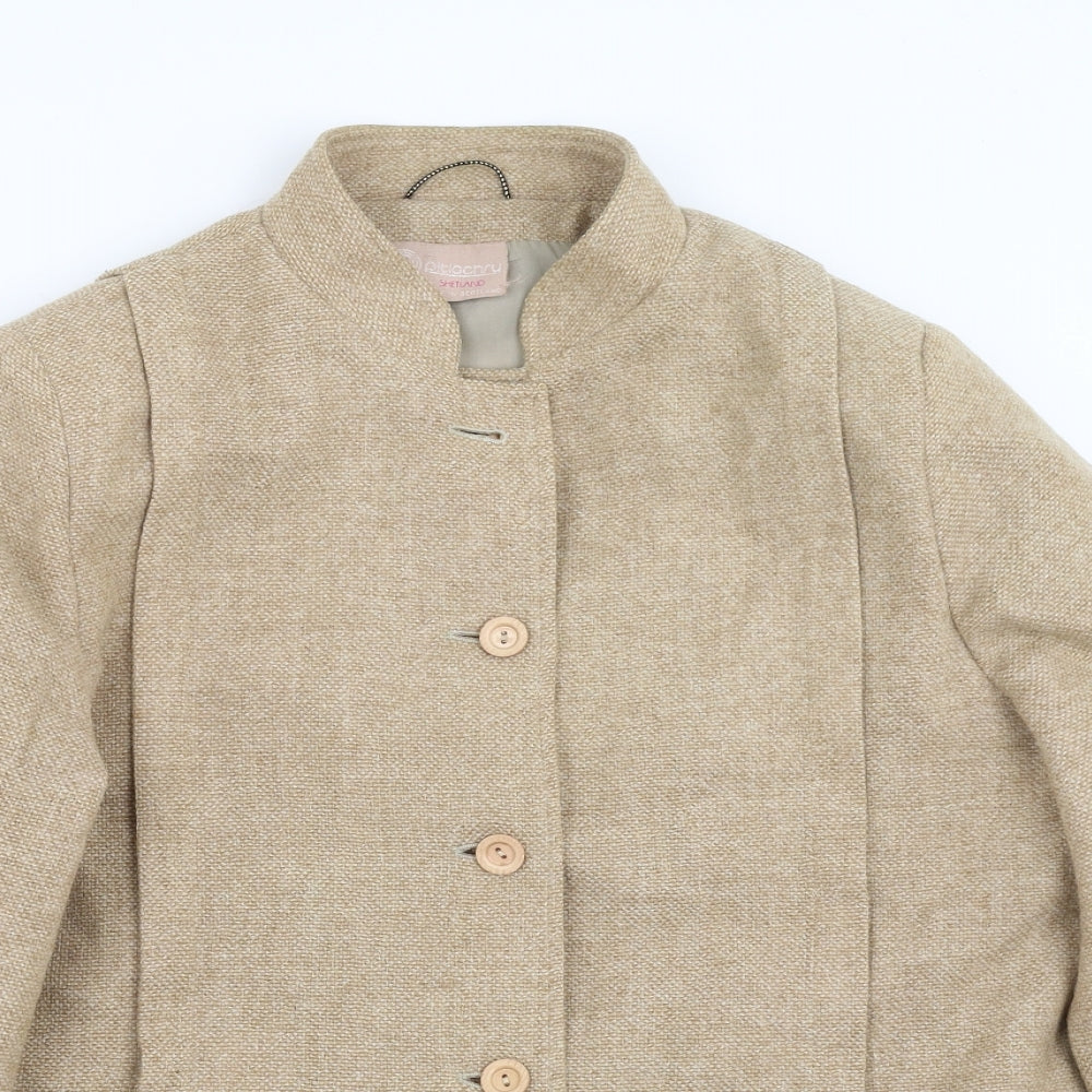Pitlochry Womens Beige   Jacket Coat Size 16