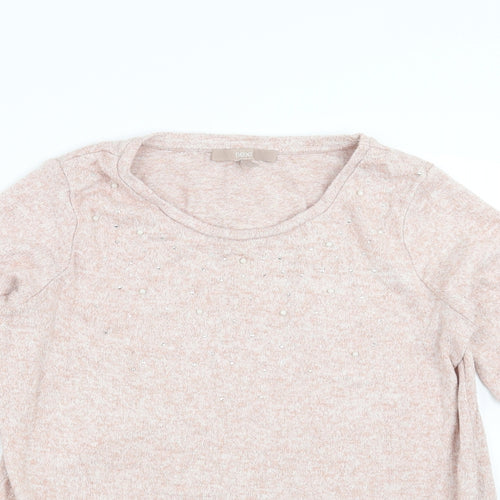 NEXT Womens Pink   Pullover Jumper Size 12  - beaded detail